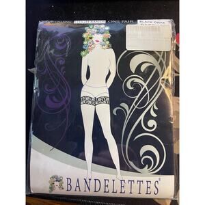 Bandelettes Lace Thigh Bands Onyx Black size B 23"-24"